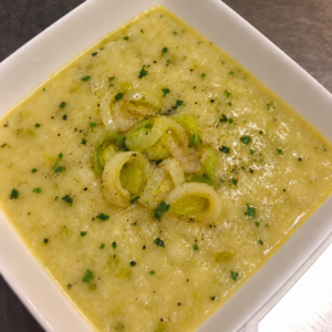 Creamy Leek, onion and potato soup